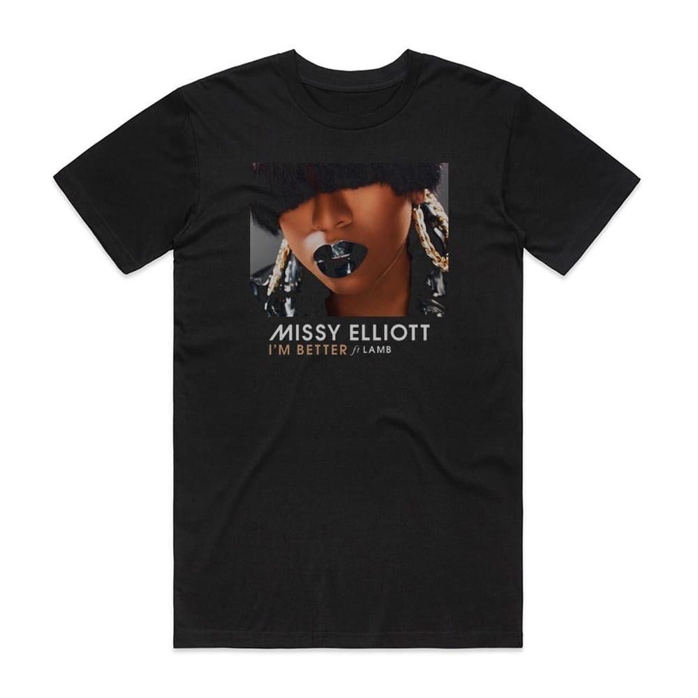 Missy Elliott Im Better Album Cover T-Shirt Black